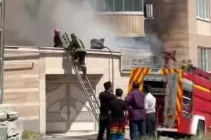 آتش سوزی کولر گازی علت حریق در ولیعصر تبریز