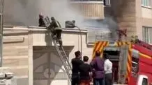 آتش سوزی کولر گازی علت حریق در ولیعصر تبریز
