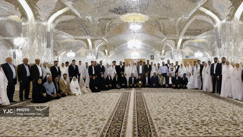 جشن عروسی دستهجمعی در حرم امام رضا+ عکس