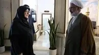 فاطمه مهاجرانی در خانه مادر شهید رئیسی