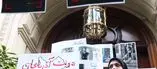 چند عکس از پلاکاردهای تجمع اعتراضی مقابل سفارت آذربایجان در تهران