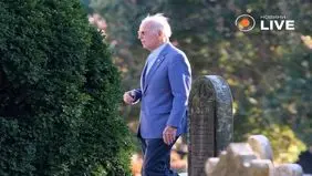 بایدن در برابر دوربین ها ظاهر شد + عکس