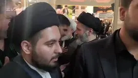فرزند رهبر شهید در مراسم ترحیم آیت الله زنجانی