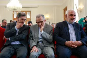 مجید تخت روانچی، معاون سیاسی و سعید خطیب‌زاده، معاون وزیر خارجه در مراسم گرامیداشت اولین سالگرد شهادت حسین امیرعبداللهیان