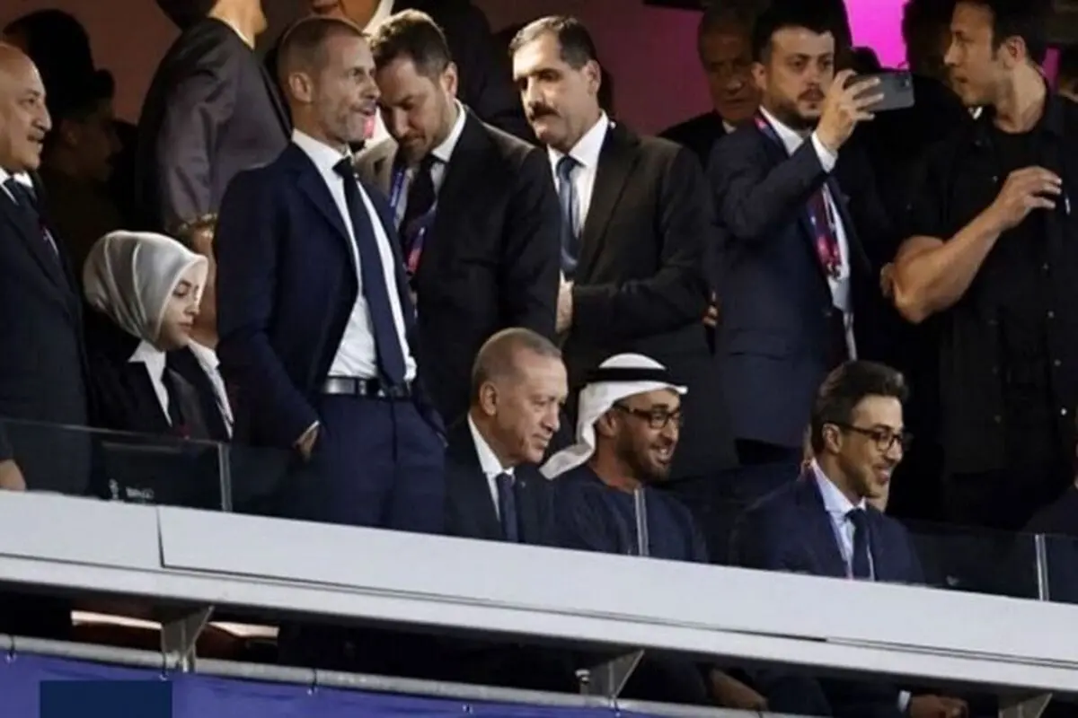اردوغان و رئیس امارات متحده عربی، تماشاگران ویژه فینال لیگ قهرمانان اروپا /عکس

