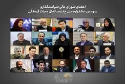 اعضای شورای‌عالی سیاست‌گذاری سومین جشنواره ملی چندرسانه‌ای میراث‌فرهنگی معرفی شدند