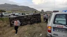 واژگونی اتوبوس در دامغان با ۲۷ مصدوم
