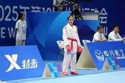 مدال طلا نصیب دختر کاراته کار ایرانی شد