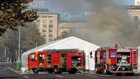 تیراندازی مقابل پارلمان صربستان +ویدئو