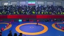 فینال کشتی متوفف شد/ حسن یزدانی به روی تشک نیامد + ویدیو