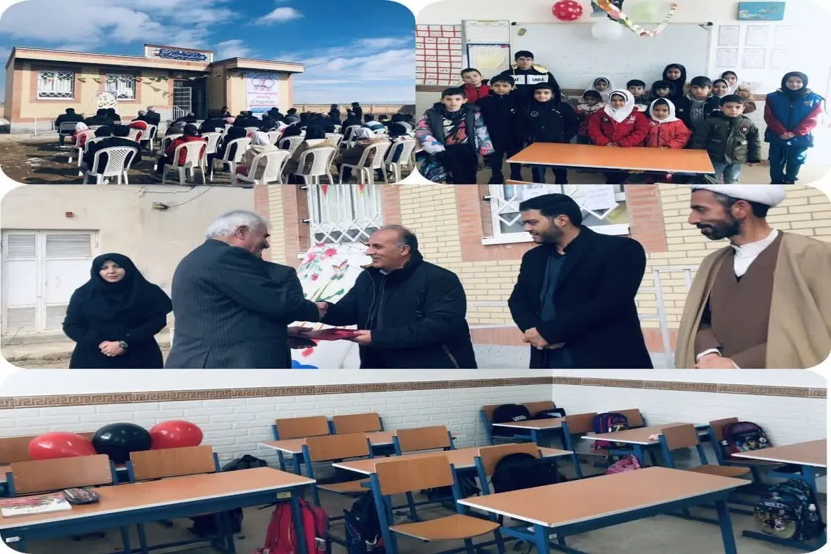 افتتاح مدرسه یک کلاسه خیری در روستای اکله شهرستان فامنین
