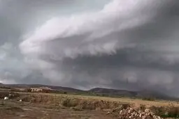 اندازه تگرگ در مهاباد + عکس