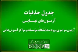حذفیات امتحانات نهایی پایه‌های یازدهم، دوازدهم و کنکور اعلام شد+لینک
