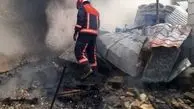 آتش سوزی در انبار روغن سمنان