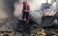 آتش سوزی در انبار روغن سمنان