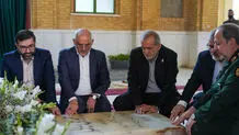 عکس دولتی‌ها با مزار شهید رجایی + عکس