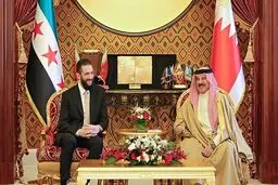 دیدار الجولانی با پادشاه بحرین در منامه