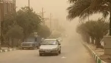 گردوغبار در قصرشیرین دید افقی را کاهش داد