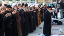 تصاویری از نماز باران در مسجد جمکران