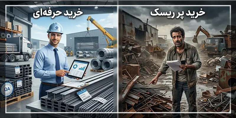 تفاوت یک خرید حرفه‌ای و یک خرید پرریسک در بازار فولاد چیست؟