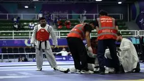 ضربۀ تمام‌کننده تکواندوکار ایران به حریف سنگالی 