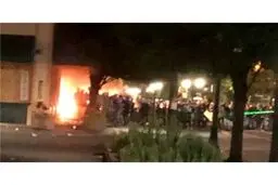 معترضان ساختمان پلیس در پورتلند را به آتش کشیدند