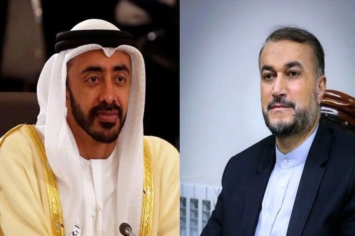 عبد اللهیان لنظیره الإماراتي: الکیان الصهیوني کان ولا یزال مصدر انعدام الأمن في المنطقة