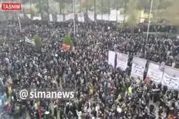 پخش سرود ملی در تجمع امروز مردم اصفهان