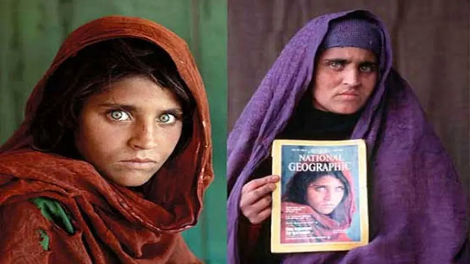 دختر افغان بر جلد نشنال جئوگرافیک در ایتالیا