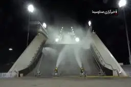 آماده سازی محل برگزاری المپیک زمستانی پکن با برف مصنوعی