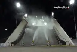 آماده سازی محل برگزاری المپیک زمستانی پکن با برف مصنوعی