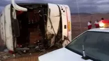 واژگونی یک دستگاه اتوبوس مسافربری در لرستان
