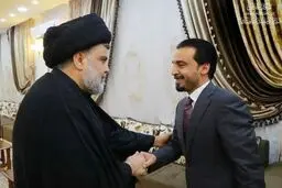 دیدار مقتدی صدر و الحلبوسی در راستای تشکیل دولت جدید