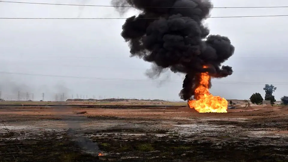 انفجار در خط لوله انتقال نفت در خوزستان