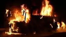 مرگ راننده‌ در آتش‌سوزی اتوبوس در آزادراه تهران- پردیس