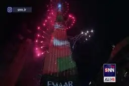 آتش بازی لحظه ورود به سال ۲۰۲۲ در برج خلیفه