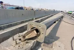دستگیری عاملان سقوط ۵ تیر چراغ برق در بزرگراه آزادگان