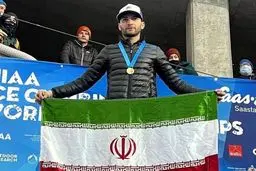 کسب دومین مدال طلای ایران در مسابقات جهانی یخ‌نوردی