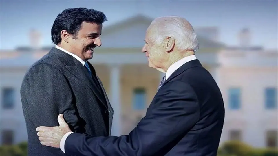 دیدار بایدن و امیر قطر در کاخ سفید