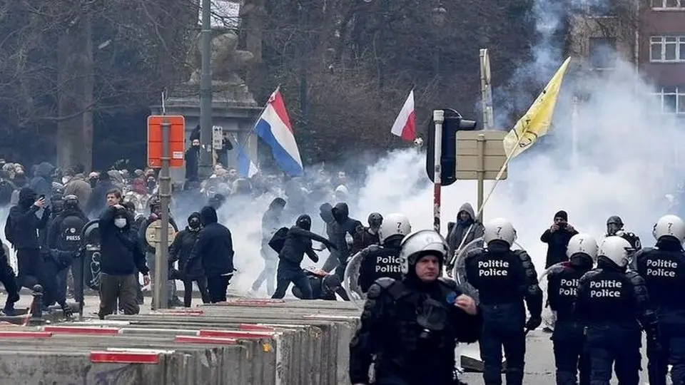 پایتخت اتحادیه اروپا از اعتراضات &quot;کاروان آزادی&quot; جلوگیری می‌کند