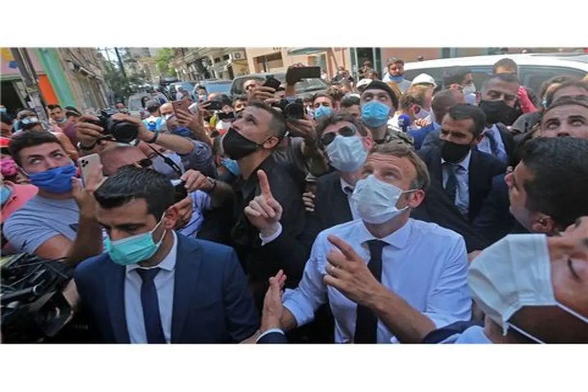 ماکرون در بیروت: لبنان تنها نیست