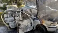 آتش سوزی در تونل توحید تهران

