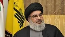 نخستین حضور نصرالله بعد از جنگ غزه/ آیه کنایه آمیز بالای سر نصرالله/ عکس

