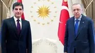 بارزانی حامل نامه نخست وزیر عراق برای اردوغان بود