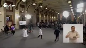 زلزله مهیب زمان سخنرانی رئیس جمهور مکزیک+ ویدئو