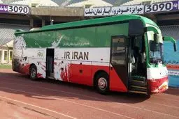 تیم ملی ایران در راه ورزشگاه احمد بن علی