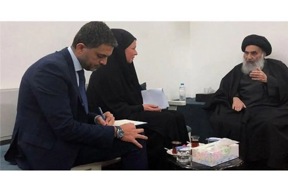 پلاسخارت و آیت‌الله سیستانی بر برگزاری انتخابات در موعد مقرر تاکید کردند