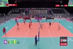 پایان ست چهارم دیدار والیبال ایران برابر بحرین/ ایران 2-  بحرین 2