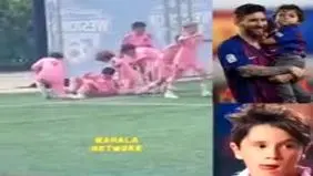 گلزنی پسر مسی و خوشحالی به سبک پدرش