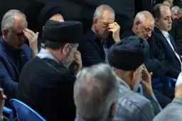 حضور پزشکیان در مراسم گرامیداشت شهید خطیب